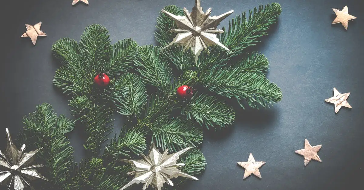 Prachtige kunst kerstster voor een sfeervolle kerst