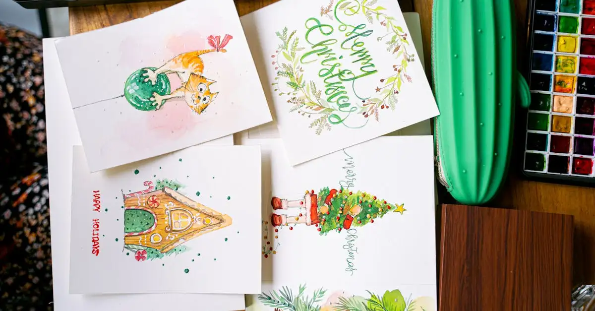 Unieke kunst kerstkaarten: wens fijne feestdagen